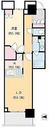 ベイクレストタワー 1LDKの間取図画像