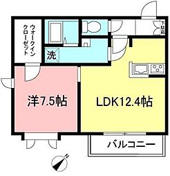 ル・バンデフォレ喜多見 2階1LDKの間取り