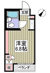 キャッスルマンション坂戸 ワンルームの間取図画像