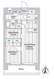 ＧＯＴＥＮ　武蔵小杉 303 3階2LDKの間取り