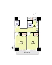 ロリエ笹塚 12階2Kの間取り