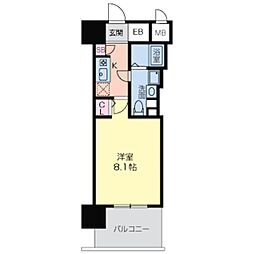 JR大阪環状線 京橋駅 徒歩10分の賃貸マンション 5階1Kの間取り