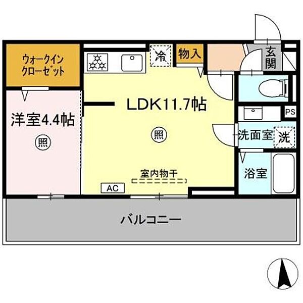 Ａｕｇｕｓｔａ（オーガスタ） 203｜福岡県久留米市津福本町(賃貸アパート1LDK・2階・39.63㎡)の写真 その2