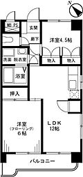 アーバンハイツ土志田 2LDKの間取図画像