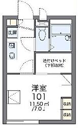 レオパレスHAPPYTOWN 1Kの間取図画像