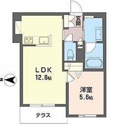 シャーメゾン静永 1LDKの間取図画像