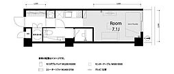 ライオンズマンション八丁堀 ワンルームの間取図画像