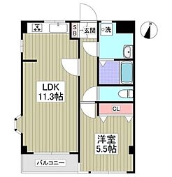 セレスト 1LDKの間取図画像
