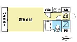 クリオール明大前 ワンルームの間取図画像