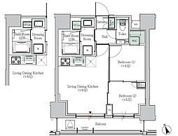 ワンルーフレジデンス浅草橋 14階2DKの間取り