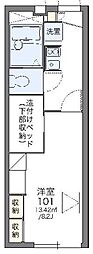 レオパレスソレイユ 1Kの間取図画像
