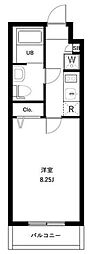 COSMOSREID蚕糸の森公園 1Kの間取図画像