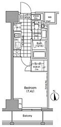 パークハビオ秋葉原エスト 1Kの間取図画像