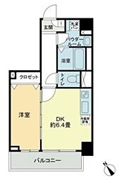 グランディール田端 1DKの間取図画像