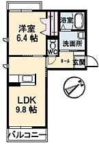 シャーメゾン東本町 A0203 ｜ 山口県宇部市東本町２丁目10-17（賃貸アパート1LDK・2階・41.17㎡） その2