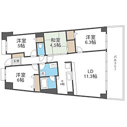 アイランドシティインフィニガーデンE棟 3LDKの間取図画像