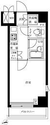 JR京浜東北・根岸線 大井町駅 徒歩4分の賃貸マンション 2階1Kの間取り