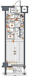 PREMIUMCUBE目黒東山♯mo 1Kの間取図画像