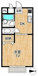 ベルエアーガーデン6 1Kの間取図画像