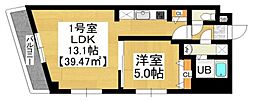 ヴェローナジュネス 1LDKの間取図画像