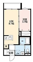 京成押上線 四ツ木駅 徒歩10分の賃貸アパート 3階1LDKの間取り