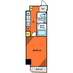 JR京浜東北・根岸線 蒲田駅 徒歩5分の賃貸マンション 8階1Kの間取り
