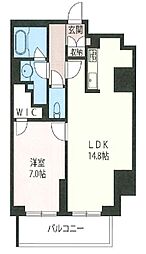 プライムメゾン市谷山伏町 1LDKの間取図画像