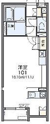レオネクストエクレール ワンルームの間取図画像