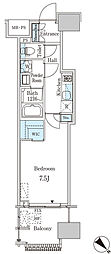 レガシス中目黒 1Kの間取図画像