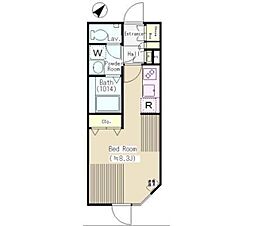 ＬＥＧＡＬＡＮＤ　ＳＥＮＧＯＫＵ　Ｃｒｏｓｓ 2階ワンルームの間取り