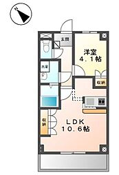 クオリティ・パレス 1LDKの間取図画像