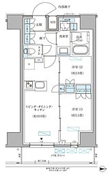 パークアクシス住吉ガーデンスクエア 2LDKの間取図画像