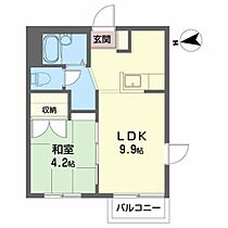 マーベラス・ローズ　II 201 ｜ 岩手県花巻市桜台１丁目11-9（賃貸アパート1LDK・2階・30.00㎡） その2