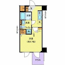 JR横須賀線 西大井駅 徒歩6分の賃貸マンション 1階1Kの間取り