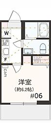 アザーレ・クオン本厚木 1Kの間取図画像