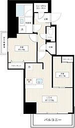 フュージョナル千住緑町 2LDKの間取図画像