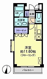 モンテ・ルージュ ワンルームの間取図画像