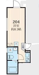 (仮称)西新井627 A棟 ワンルームの間取図画像