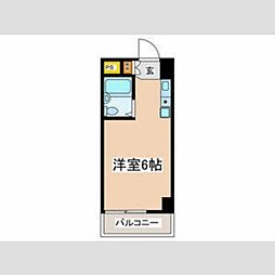エトワール明神町 6階ワンルームの間取り