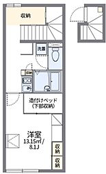 レオパレスChamp Vert 2階1Kの間取り