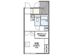 レオパレス山茶花 1Kの間取図画像