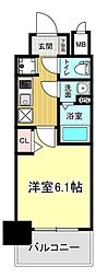 プレサンス天神橋筋六丁目ヴォワール 1Kの間取図画像