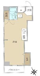 ペガサスマンション青葉台 ワンルームの間取図画像