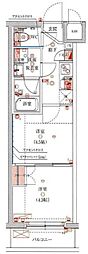 ハーモニーレジデンス池袋ウエスト 2Kの間取図画像