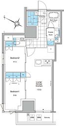 ルフォンプログレ北新宿 2LDKの間取図画像