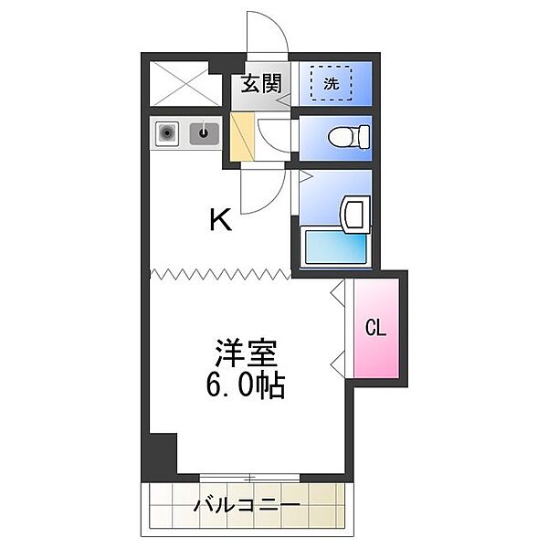 レジデンス川原 ｜大阪府堺市中区深井沢町(賃貸マンション1K・2階・26.62㎡)の写真 その2