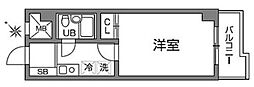 ビエント宮崎台 1Kの間取図画像