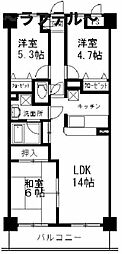 エランドールけやき 6階3LDKの間取り