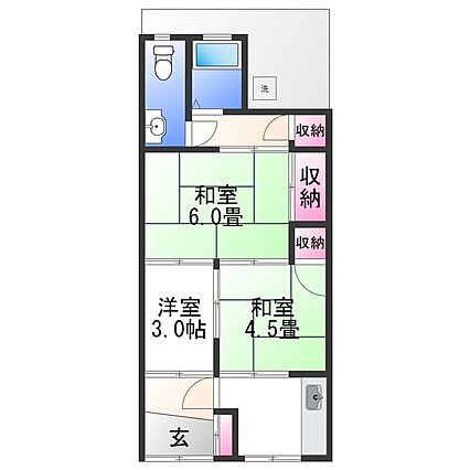 古屋アパート中館_間取り_0
