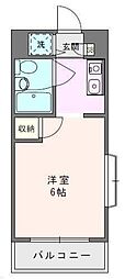 ウィンベルソロ鶴川1 ワンルームの間取図画像